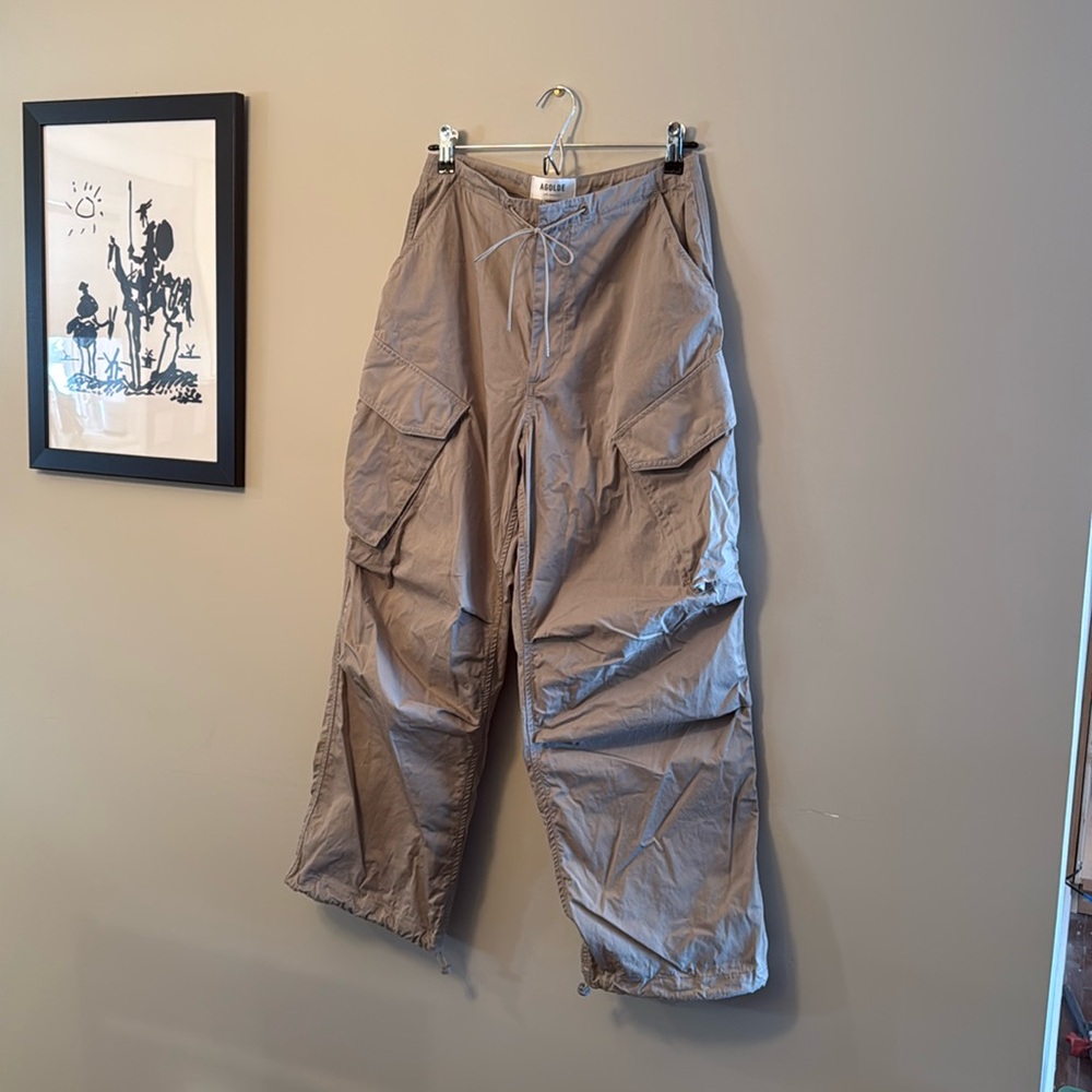 Like New Agolde Tan Cargo Pants